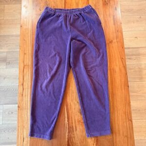 Lands End Women's Purple Corduroy Stretch Pants Size 10-12
